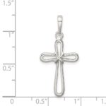 Sterling Silver Polished Cross Pendant - Image 3