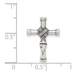 Sterling Silver Antiqued Cross Slide - Image 3