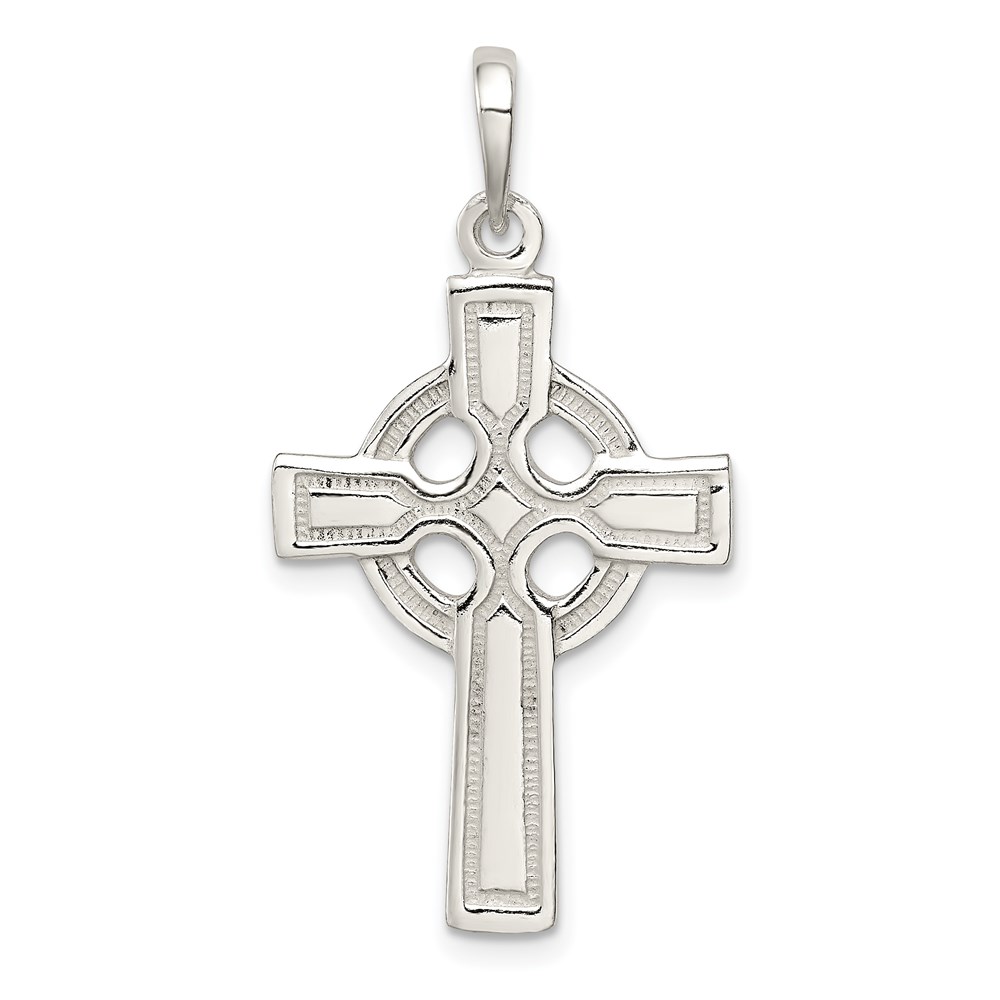 QC6679.jpg Sterling Silver Polished Cross Pendant - Image 1