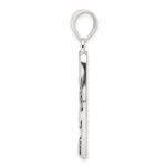 Sterling Silver You Are Never Alone Antiqued Footprint Pendant - Image 2