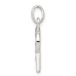 Sterling Silver White CZ Letter R Initial Pendant - Image 2