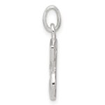 Sterling Silver White CZ Letter S Initial Pendant - Image 2