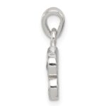 Sterling Silver CZ Letter B Initial Pendant - Image 2