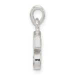 Sterling Silver CZ Letter S Initial Pendant - Image 2