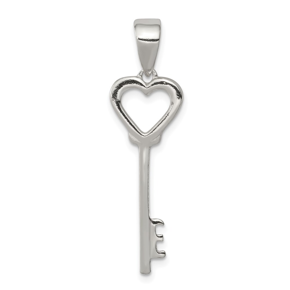 QC6781.jpg Sterling Silver Polished Key Pendant - Image 1