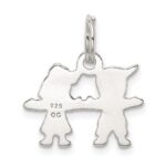 Sterling Silver Polished Boy and Girl Charm - Image 4