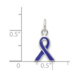 Sterling Silver Blue Enameled Awareness Charm - Image 3