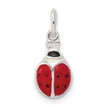 Sterling Silver Enameled Lady Bug Charm