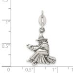 Sterling Silver Antiqued Witch Slide Pendant - Image 3