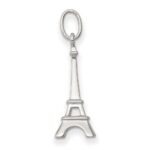 Sterling Silver Rhodium-plated Eiffel Tower Charm - Image 2