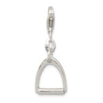 Sterling Silver Small Polished Horse Stirrup Charm