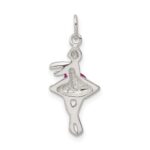 Sterling Silver Enameled Ballerina Charm - Image 4