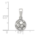 Sterling Silver Antiqued Soccer Ball Pendant - Image 3