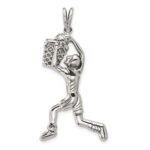 Sterling Silver Basketball Player Charm