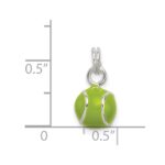 Sterling Silver Green Enameled Tennis Ball Charm - Image 3