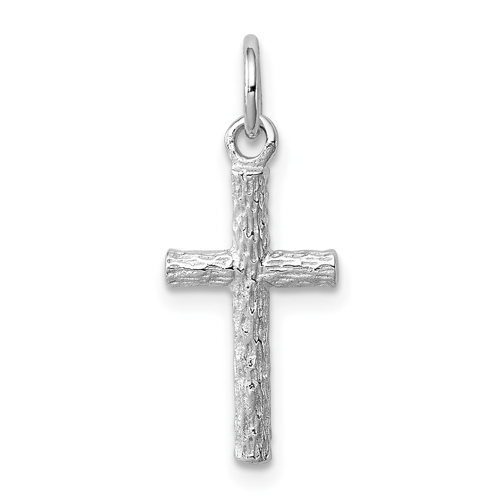 QC7212.jpg Sterling Silver Rhodium Plated Cross Pendant - Image 1