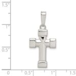 Sterling Silver Polished Cross Pendant - Image 3