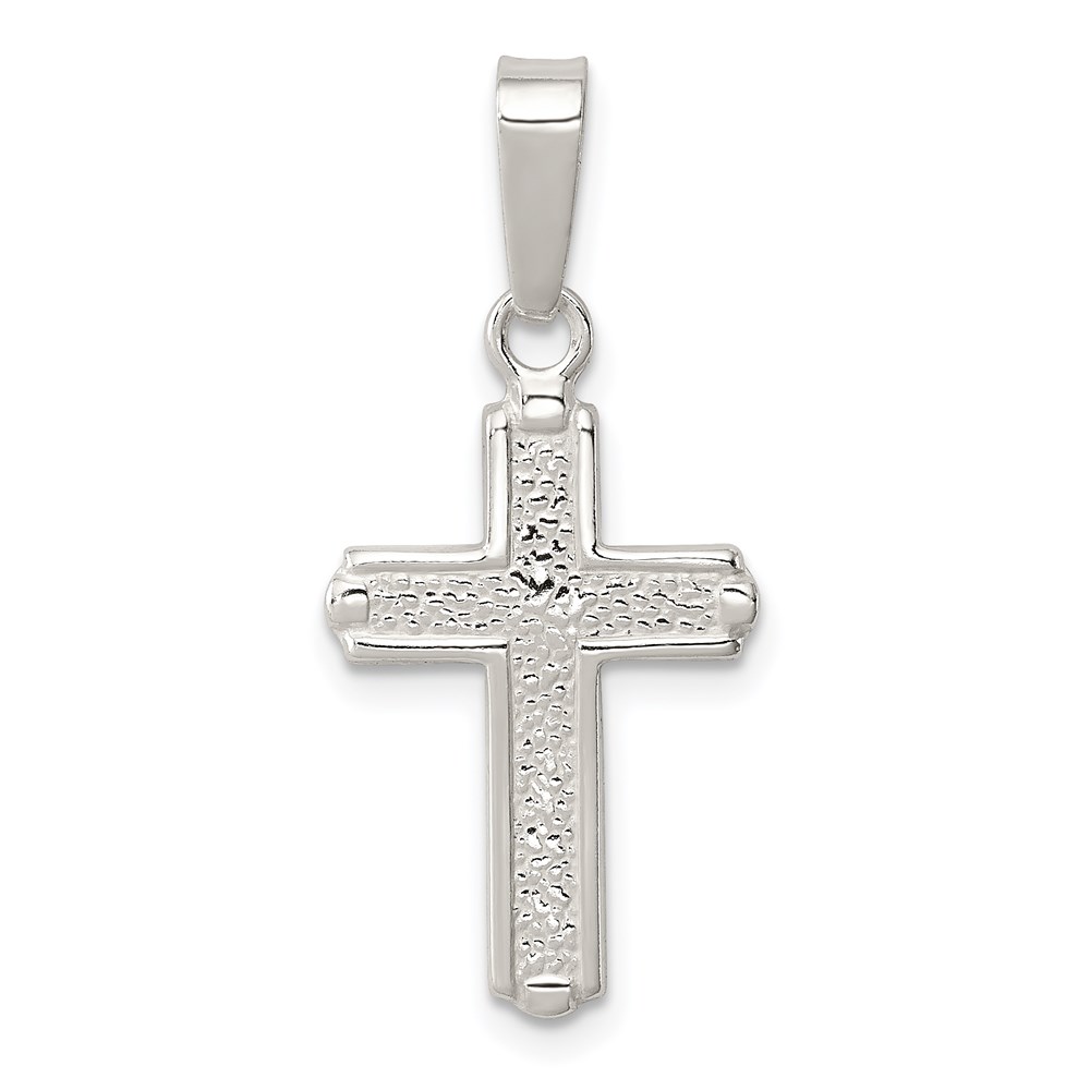 QC7239.jpg Sterling Silver Polished Cross Pendant - Image 1