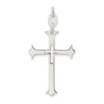 Sterling Silver Polished Cross Pendant - Image 4
