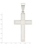 Sterling Silver Polished Cross Pendant - Image 3