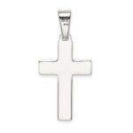 Sterling Silver Polished Cross Pendant - Image 4