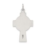 Sterling Silver Antiqued Satin Irish Cross Pendant - Image 4