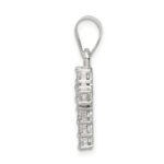 Sterling Silver CZ Cross Pendant - Image 2