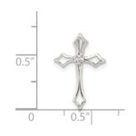 Sterling Silver CZ Cross Charm - Image 3