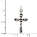 Sterling Silver Antiqued Crucifix Charm - Image 3