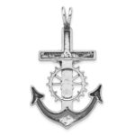 Sterling Silver Antiqued Mariner Crucifix Charm - Image 3
