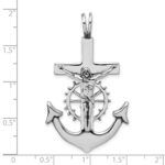 Sterling Silver Antiqued Mariner Crucifix Charm - Image 4