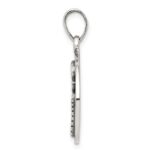 Sterling Silver Polished Antique Finish Scorpio Horoscope Zodiac Pendant - Image 2