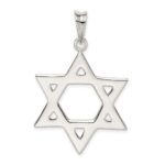 Sterling Silver Polished Star of David Pendant - Image 4