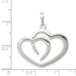 Sterling Silver Polished Heart Pendant - Image 4