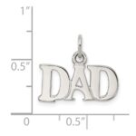Sterling Silver Rhodium-plated Dad Charm - Image 3
