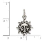 Sterling Silver Antiqued Sun Charm - Image 3