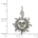 Sterling Silver Antiqued Sun Charm - Image 3