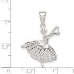 Sterling Silver Polished Ballerina Pendant - Image 4