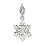 Sterling Silver Polished Snowflake Charm - Image 4