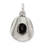 Sterling Silver Antiqued Cowboy Hat Charm - Image 3