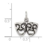 Sterling Silver Antiqued Comedy/Tragedy Face Charms - Image 4