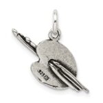Sterling Silver Antiqued Artist Palette Charm - Image 3