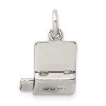 Sterling Silver Antiqued Laptop Charm - Image 3