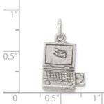 Sterling Silver Antiqued Laptop Charm - Image 4