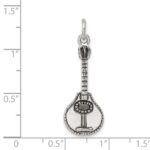 Sterling Silver Antiqued Mandolin Charm - Image 4