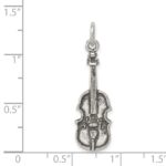 Sterling Silver Antiqued Viola Charm - Image 4
