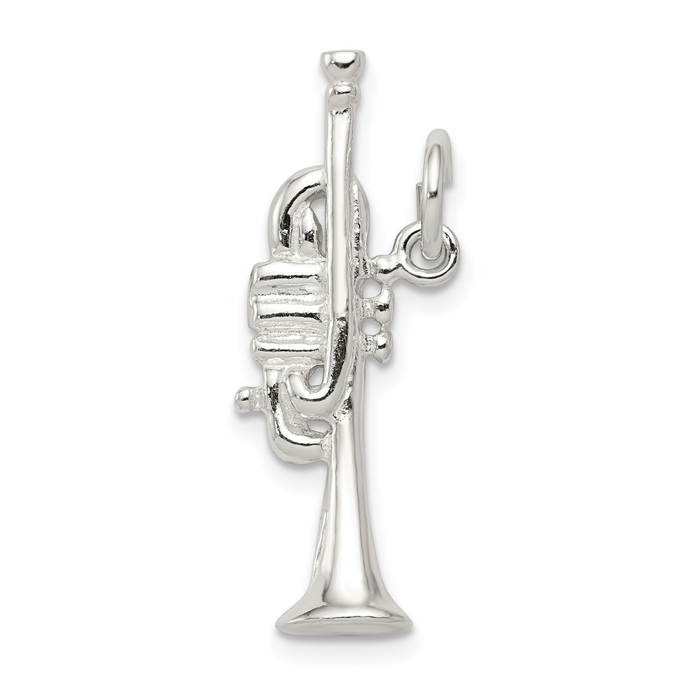 QC781.jpg Sterling Silver Trumpet Charm - Image 1