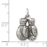 Sterling Silver Antiqued Boxing Gloves Charm - Image 3