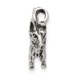 Sterling Silver Antiqued Dog Charm - Image 2