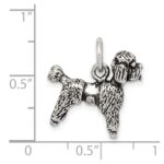 Sterling Silver Antiqued Poodle Charm - Image 3